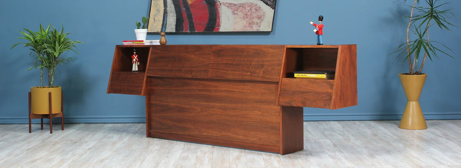 Milo Baughman Storage Headboard for Glenn of California