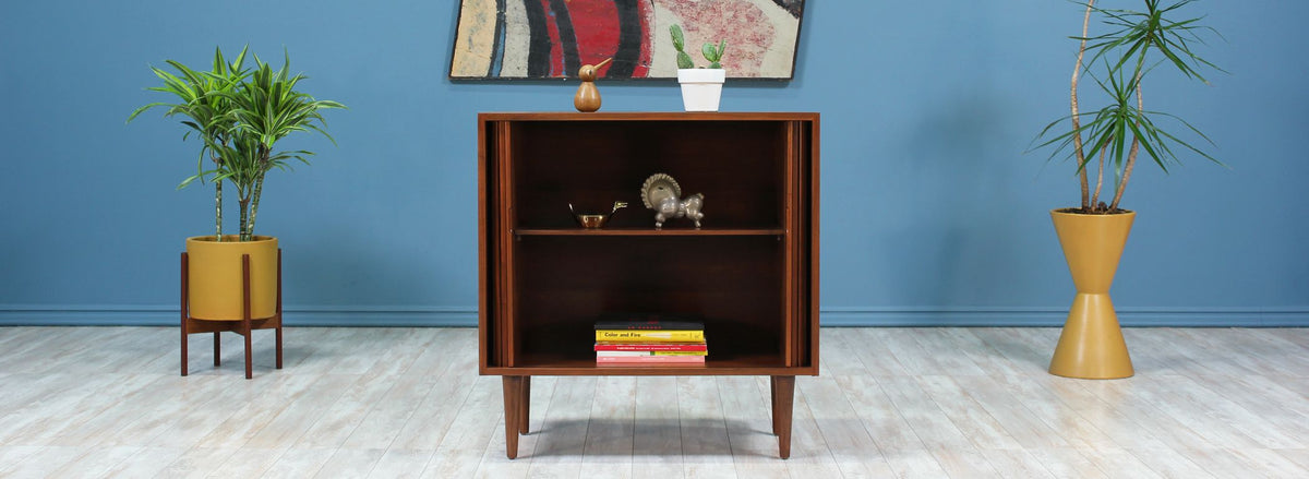 Milo Baughman Tambour-Door Cabinet for Glenn of California