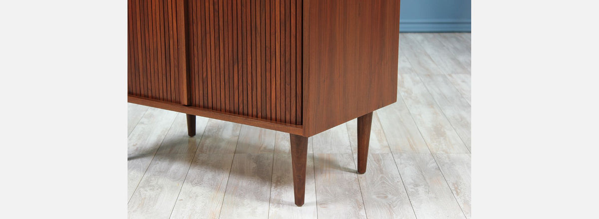 Milo Baughman Tambour-Door Cabinet for Glenn of California