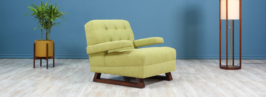 Paul Laszlo Style Lounge Chair with Sled Base