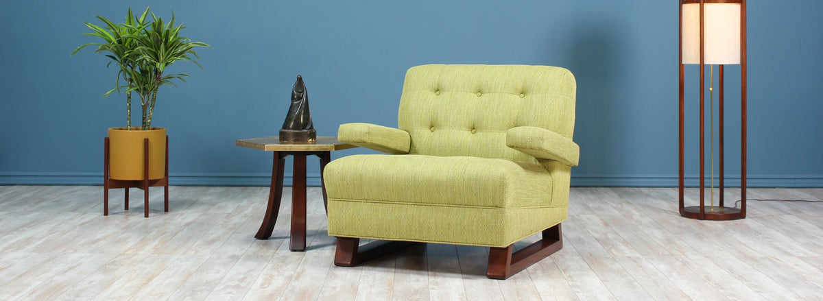 Paul Laszlo Style Lounge Chair with Sled Base