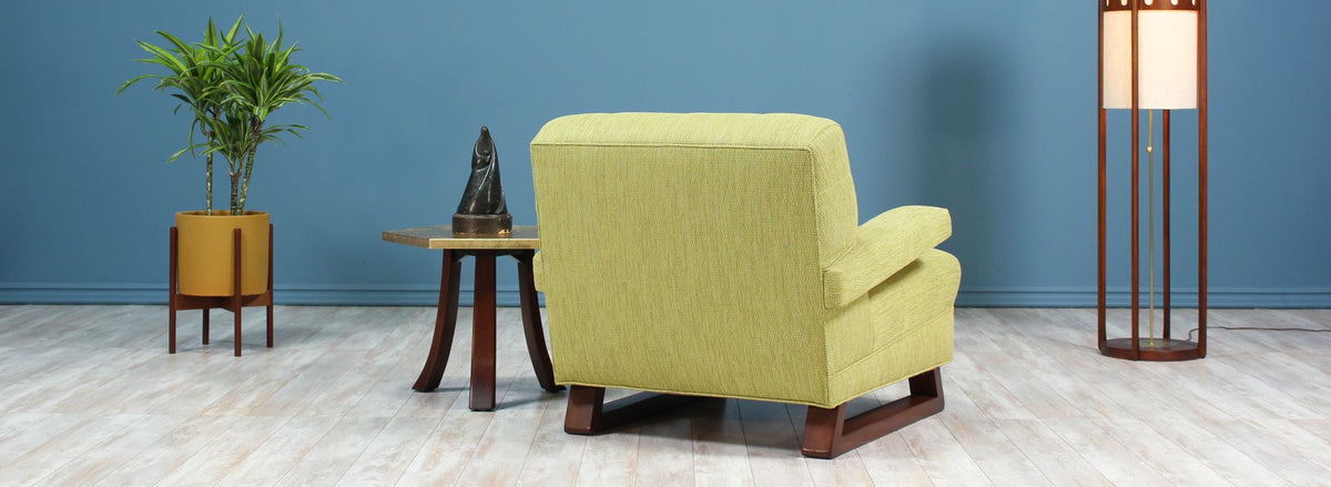 Paul Laszlo Style Lounge Chair with Sled Base