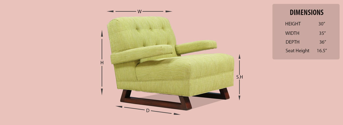 Paul Laszlo Style Lounge Chair with Sled Base