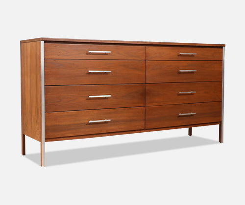 Paul McCobb "Linear Group" Dresser w/ Steel Accents for Calvin Furniture