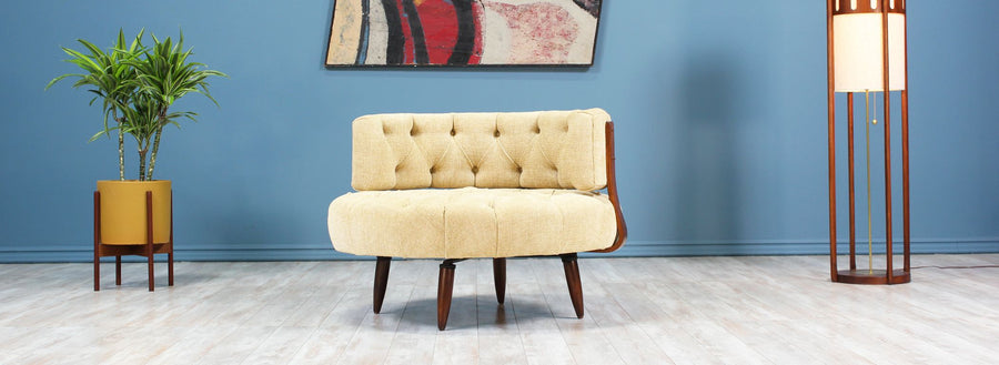 Adrian Pearsall Swivel Tufted Chair for Craft Associates