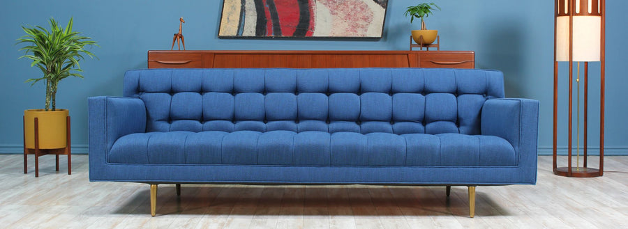 Edward J. Wormley Model-5136 Sofa with Brass Legs for Dunbar