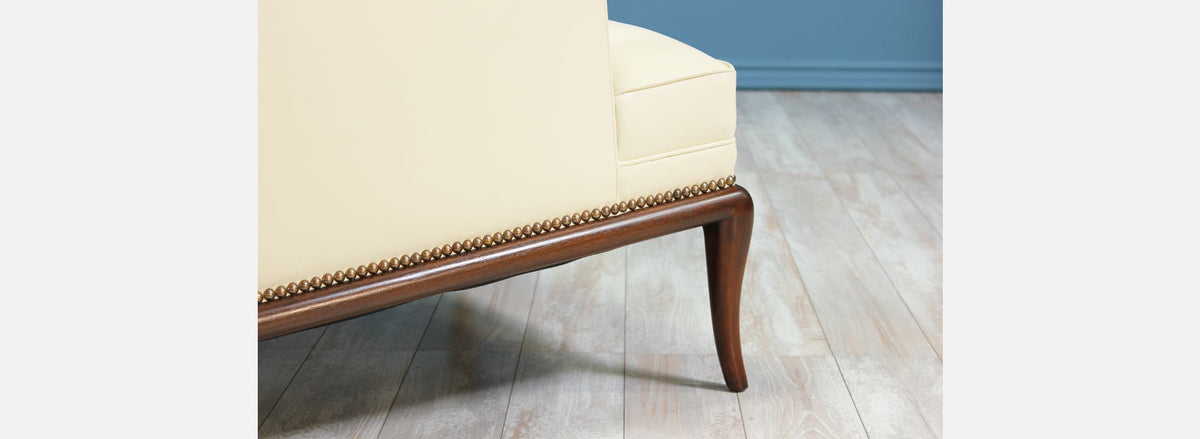T.H. Robsjohn-Gibbings Leather Lounge Chair for Widdicomb 