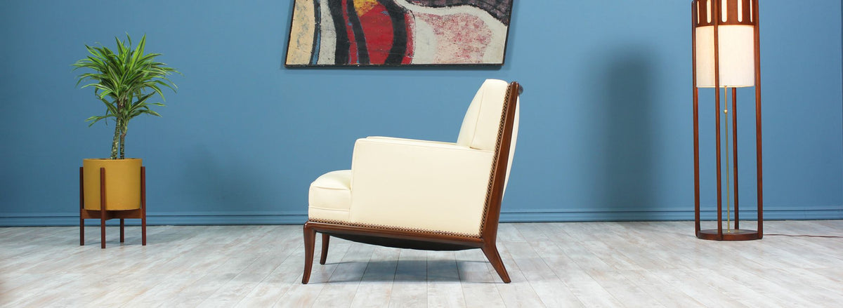 T.H. Robsjohn-Gibbings Leather Lounge Chair for Widdicomb 