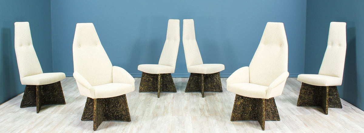 Adrian Pearsall Brutalist High-Back Dining Chairs for Craft Associates