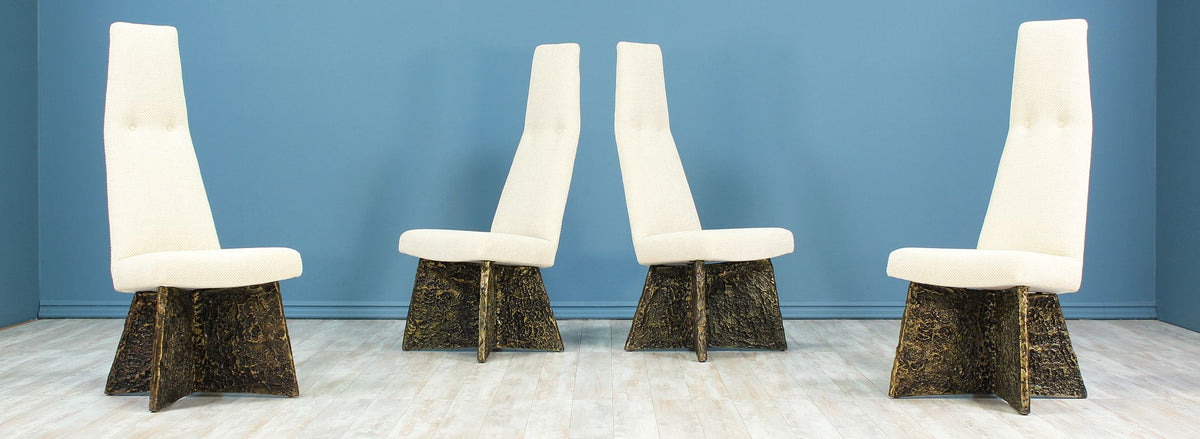 Adrian Pearsall Brutalist High-Back Dining Chairs for Craft Associates