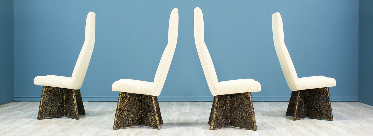 Adrian Pearsall Brutalist High-Back Dining Chairs for Craft Associates