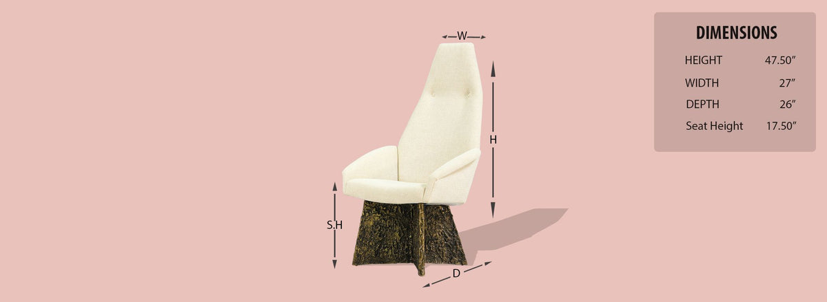 Adrian Pearsall Brutalist High-Back Dining Chairs for Craft Associates