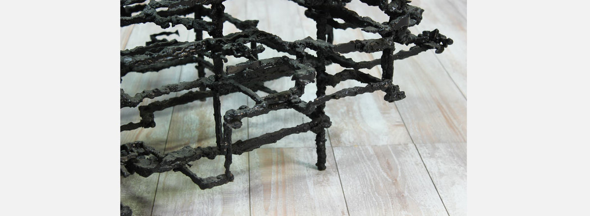 Daniel Gluck Sculptural Brutalist Bronze Coffee Table