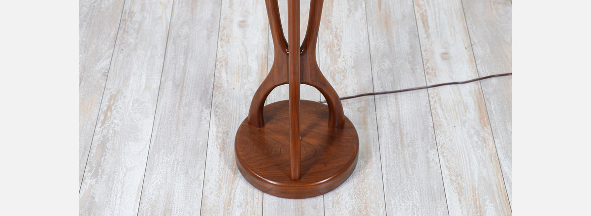 Modeline of California Sculpted Walnut Floor Lamp