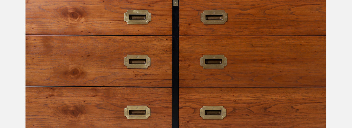 Mid-Century Modern Dresser with Brass Accents by Glenn of California