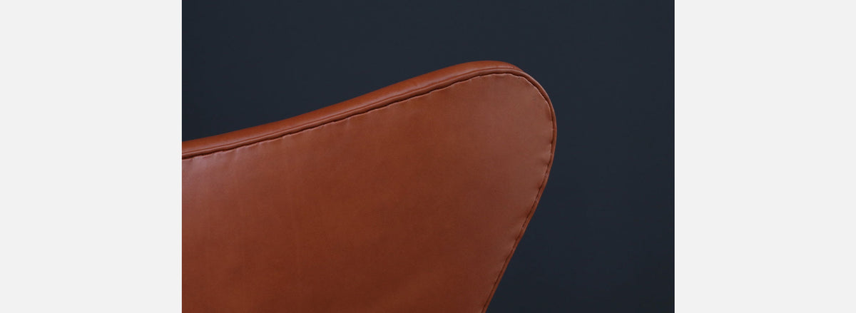 Vintage Arne Jacobsen Cognac Leather "Egg" Chair 