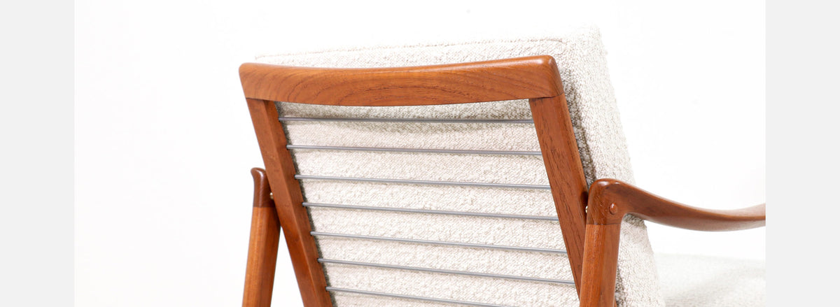 Fredrik Kayser Sculpted Teak Lounge Chair for Vatne Mobelfabrikk