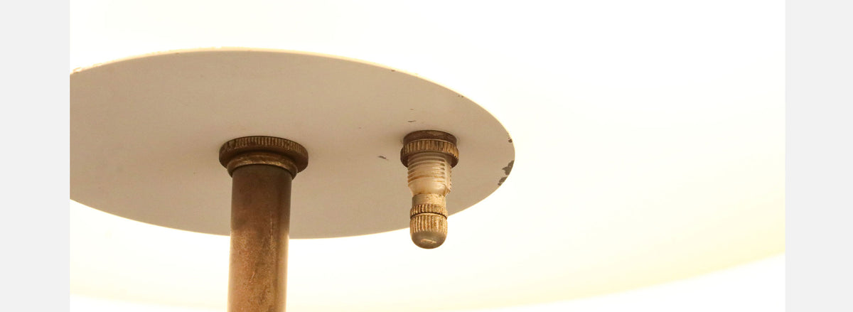 Gerald Thurston Tripod Sculpted Brass & Walnut Table Lamp