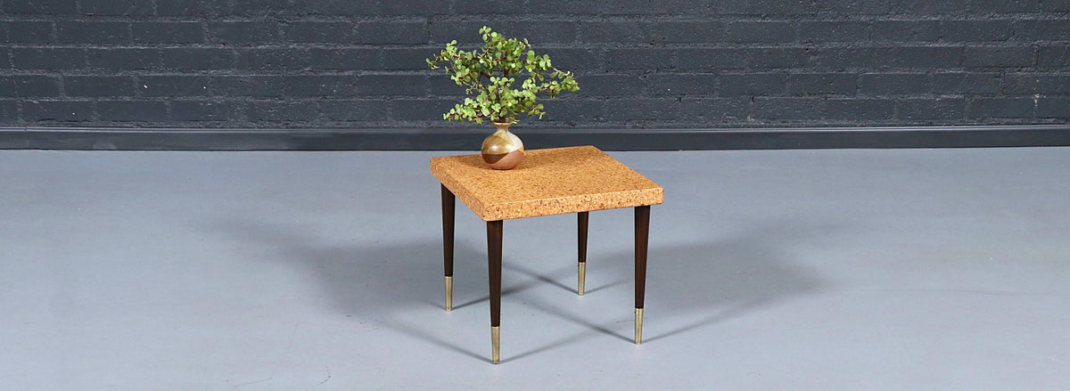 Paul Frankl Cork Side Table for Johnson Furniture