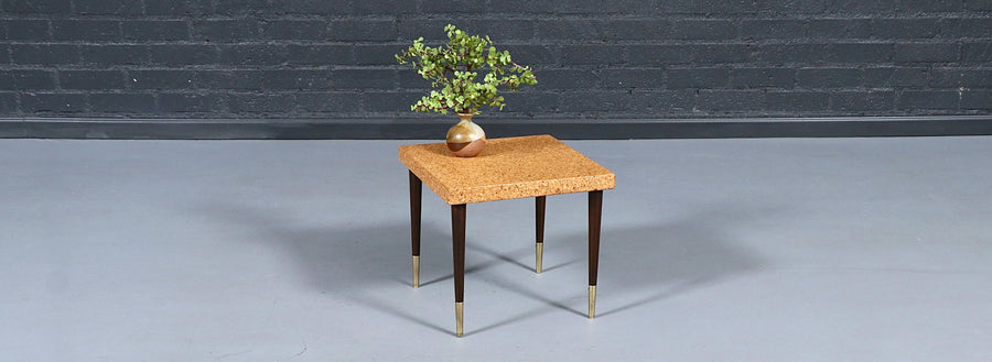 Paul Frankl Cork Side Table for Johnson Furniture
