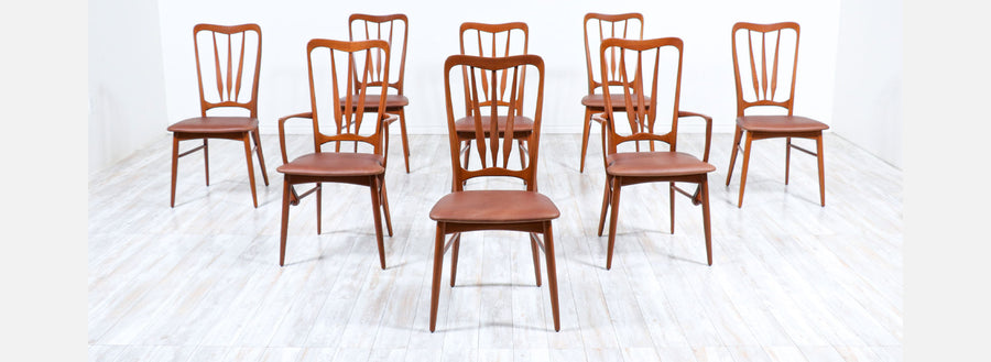 Niels Koefoed "Ingrid" Teak Dining Chairs for Koefoeds Hornslet