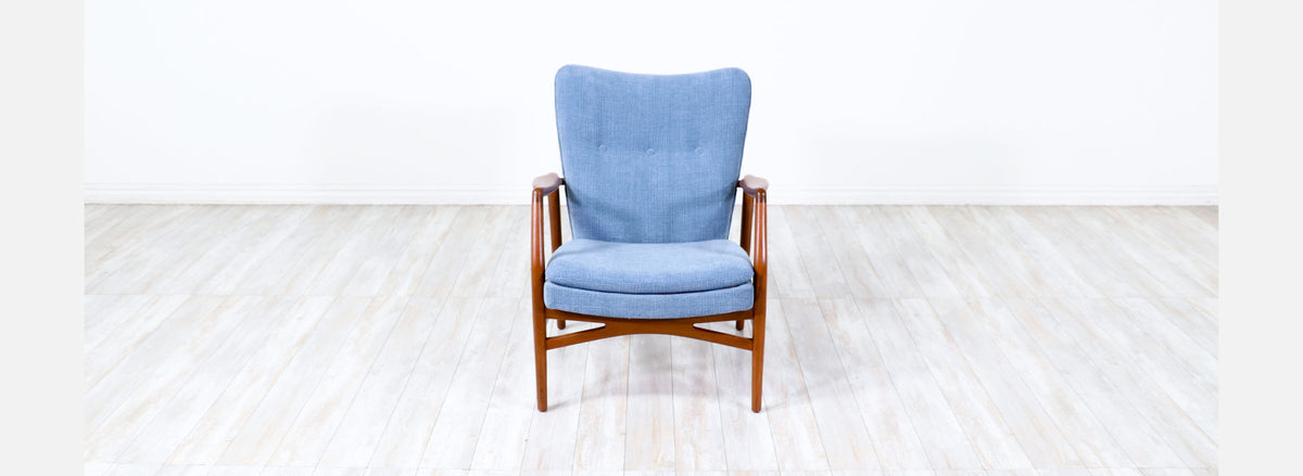 Kurt Olsen Model-215 Wing Back Lounge Chairs for Slagelse Møbelvaerk
