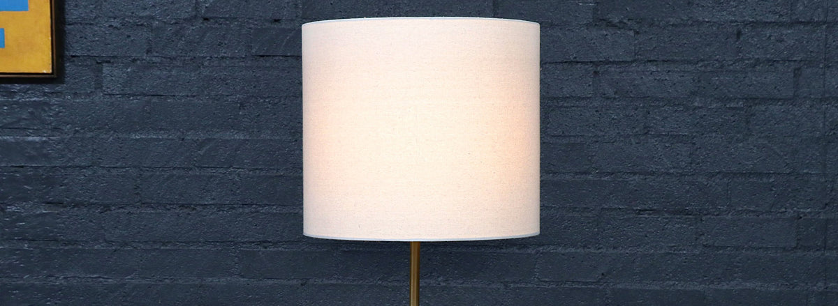 Mid Century Sculpted Walnut Floor Lamp w/ Travertine Side Table