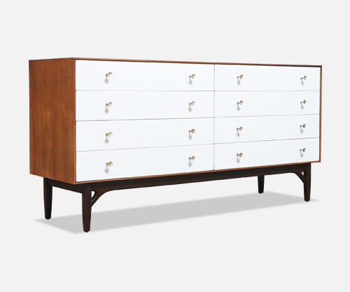 Greta M. Grossman Two-Tone Lacquered & Walnut Dresser for Glenn of CA