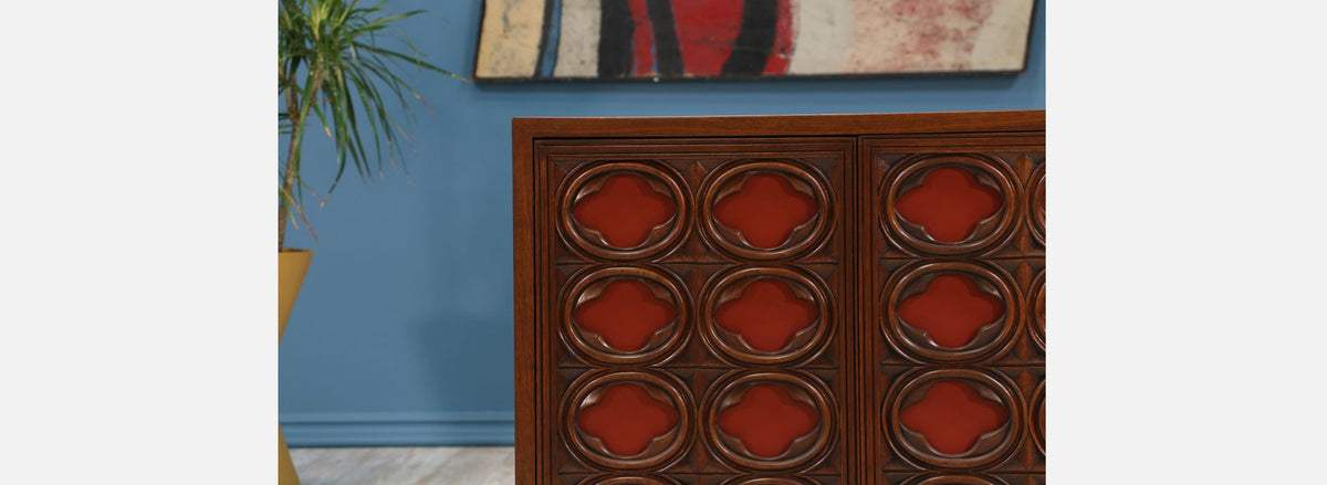 Maurice Bailey Cabinet w/ Leather Front Doors for Monteverdi-Young