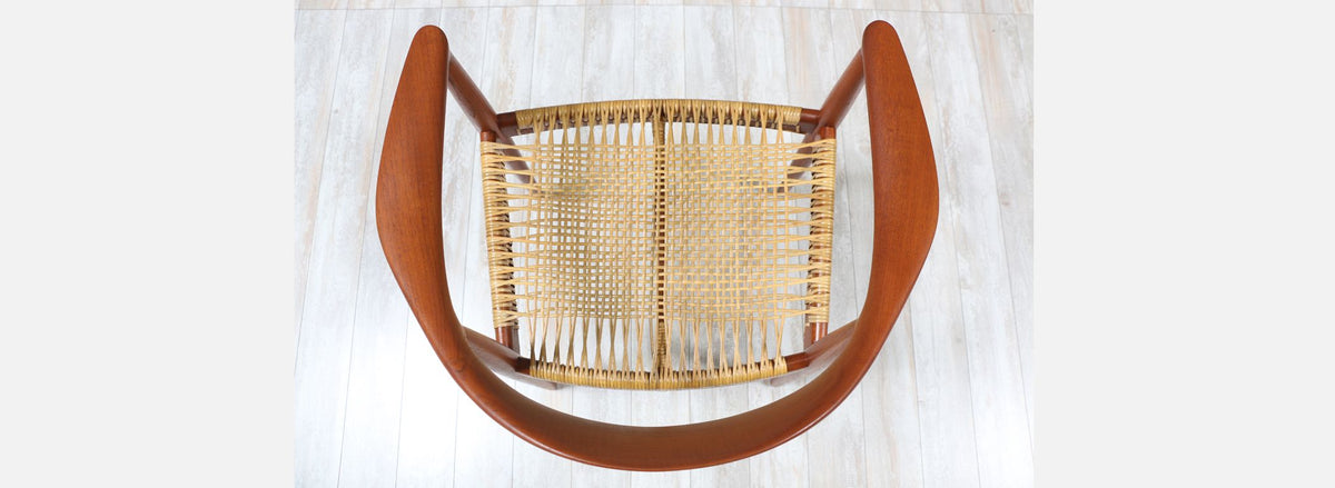 Hans J. Wegner “Round” Caned Arm Chair for Johannes Hansen