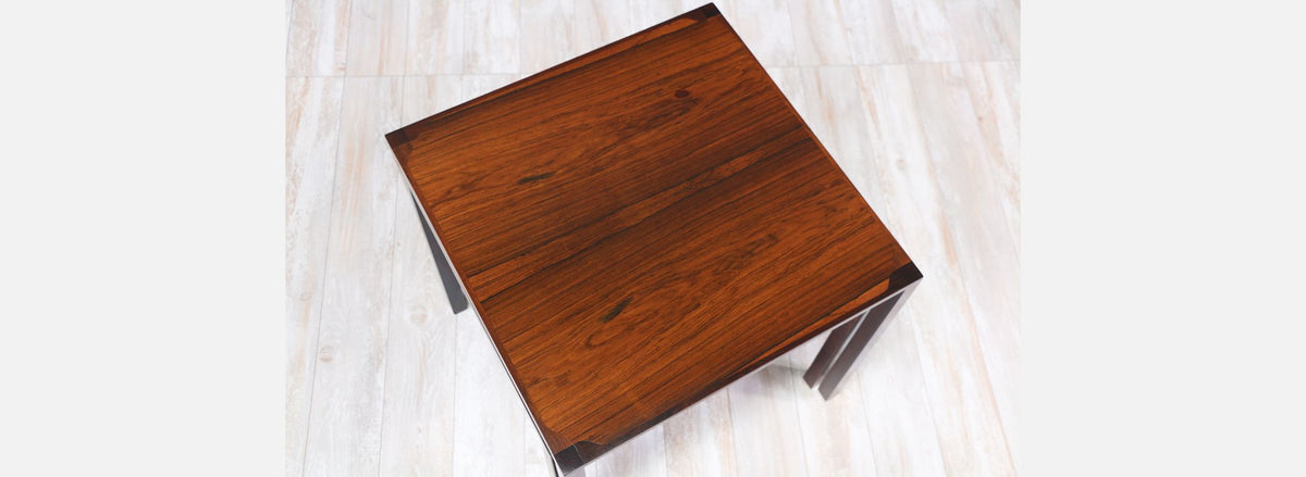 Danish Modern Rosewood Nesting Tables by Mogens Kold
