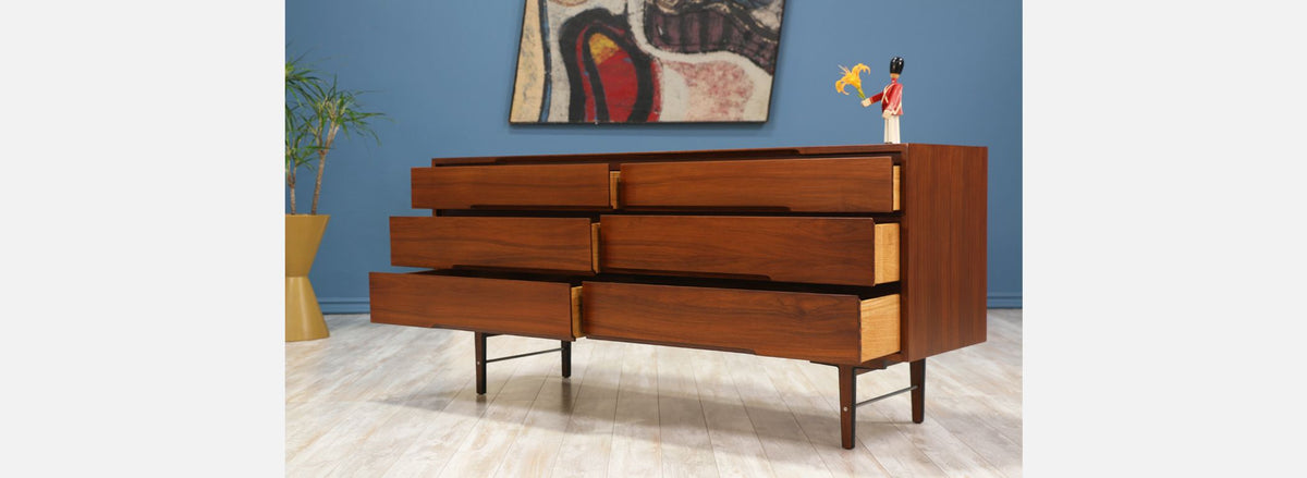 Mid-Century Walnut Dresser by Glenn of California