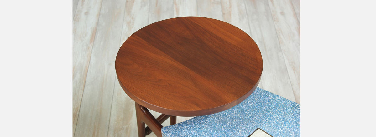 Rare Harvey Probber Blue Terrazo Floating-Top Side Tables 