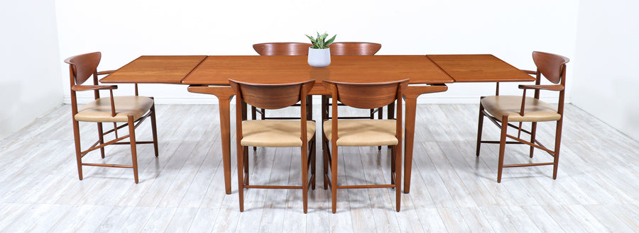 Johannes Andersen Draw-Leaf Dining Table for Uldum Møbelfabrik