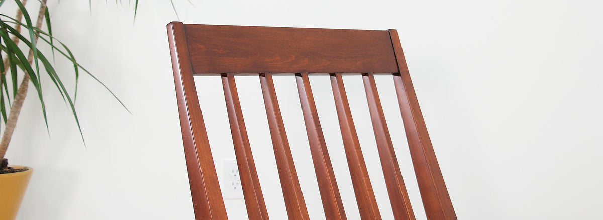 Danish Modern High-Back Lounge Chair with Brass Accents