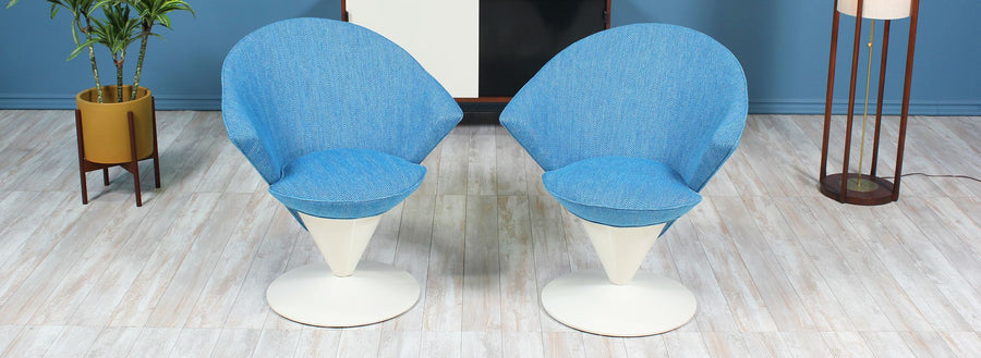 Adrian Pearsall Swivel “Cone” Chairs for Craft Associates