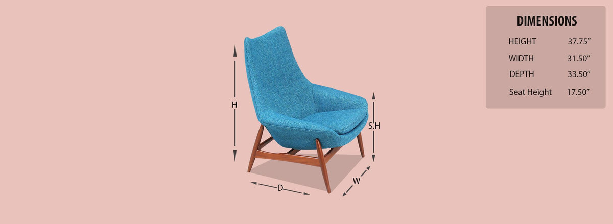 H.W. Klein High-Back Lounge Chair for Bramin