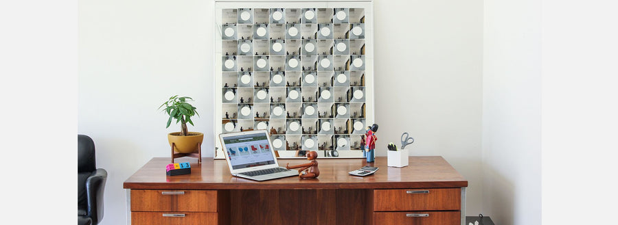 Geometric Op Wall Art Mirror by Hal Bienenfeld
