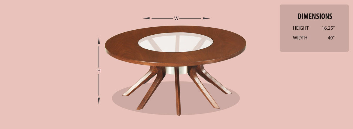 Mid-Century Brasilia "Cathedral" Coffee Table by Broyhill