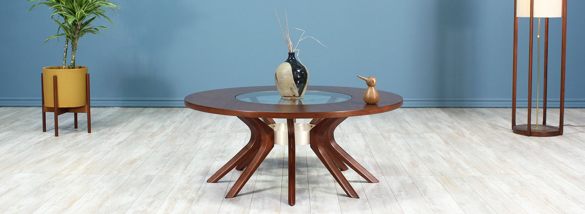 Mid-Century Brasilia "Cathedral" Coffee Table by Broyhill