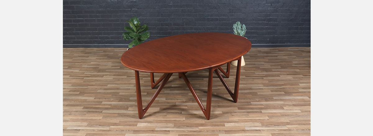 Niels Koefoed Gateleg Teak Dining Table for Koefoeds Hornslet