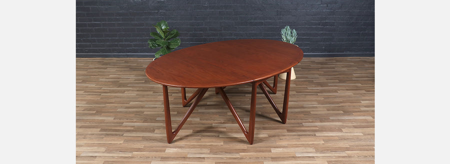 Niels Koefoed Gateleg Teak Dining Table for Koefoeds Hornslet