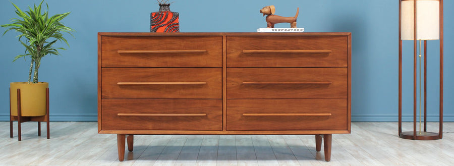 T.H Robsjohn-Gibbings Walnut Dresser for Widdicomb
