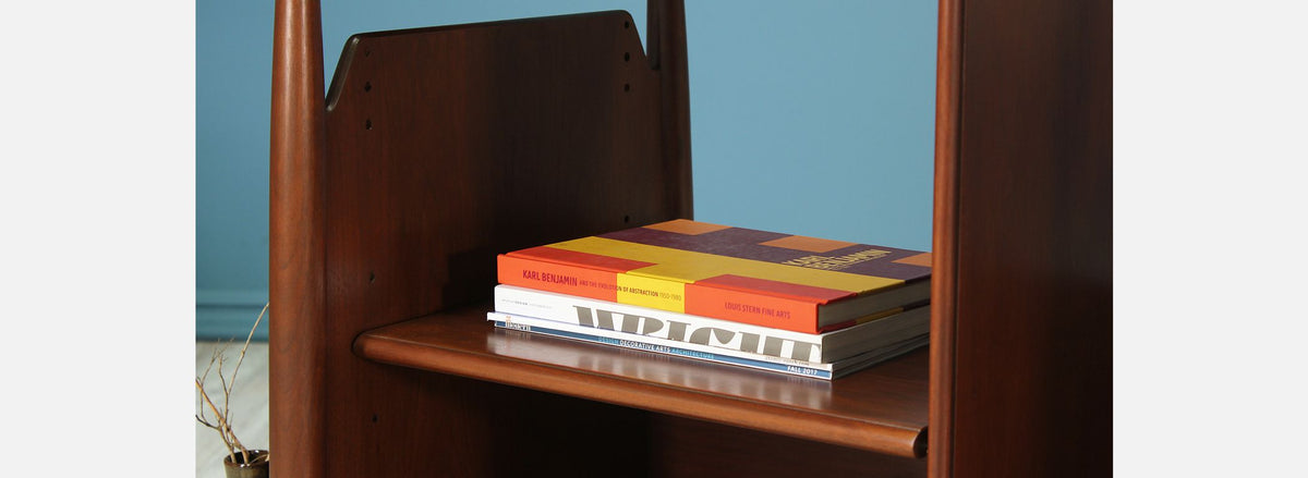 Mid-Century Modern Two-Tier Bookshelf