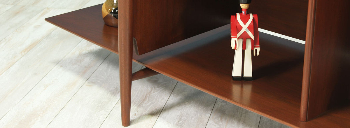 Mid-Century Modern Two-Tier Bookshelf