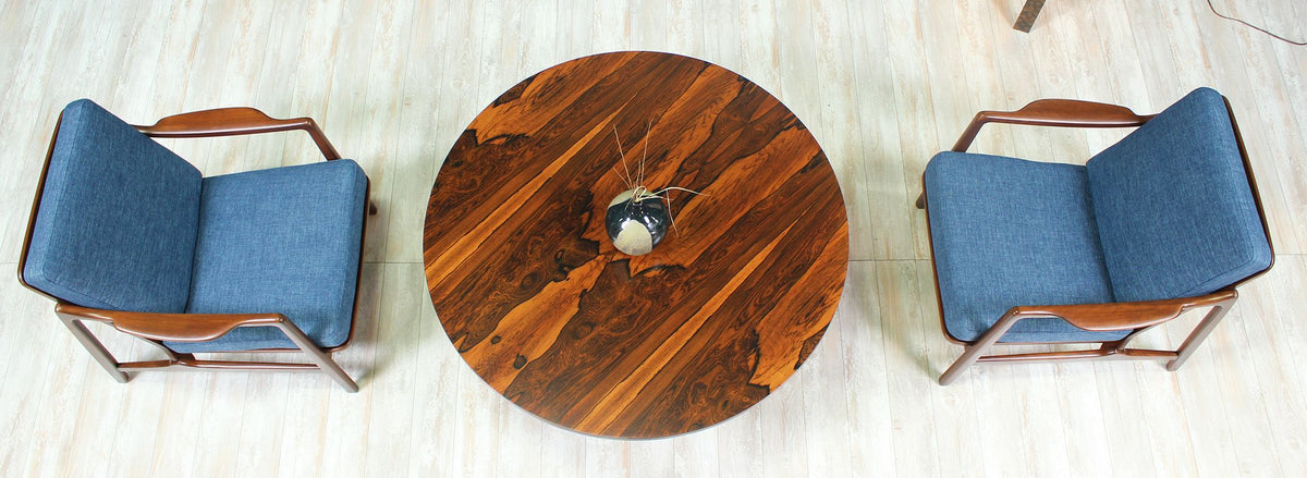 Mid-Century Modern Height-Adjustable Rosewood Dining / Coffee Table