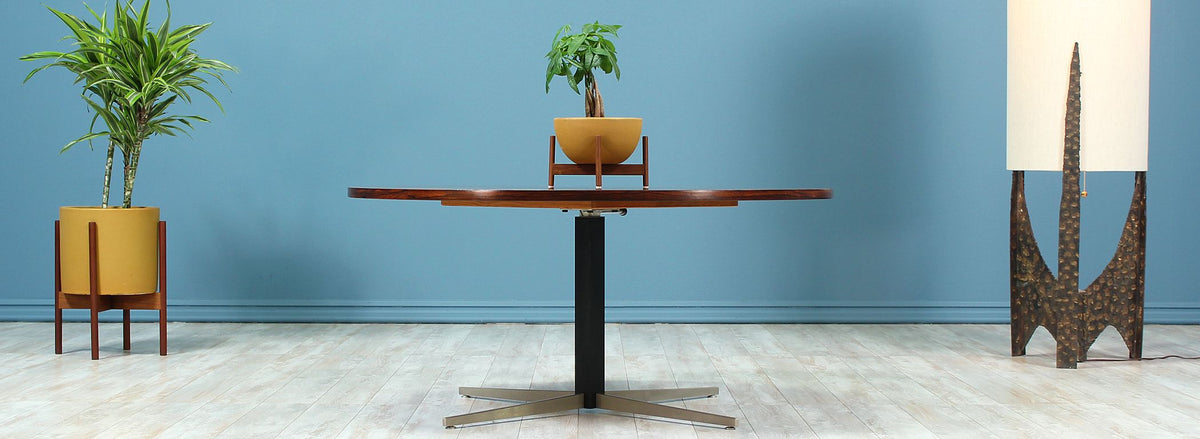 Mid-Century Modern Height-Adjustable Rosewood Dining / Coffee Table