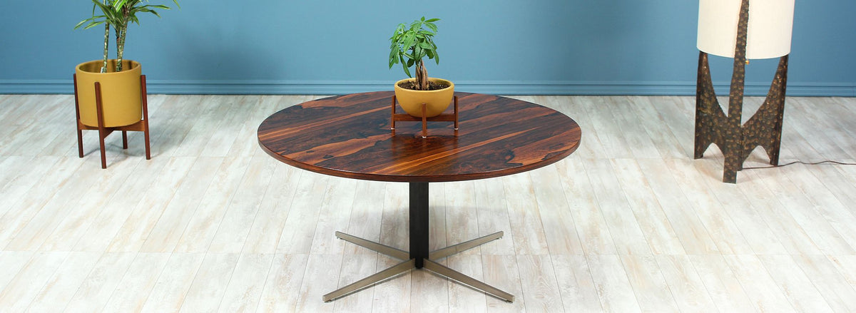 Mid-Century Modern Height-Adjustable Rosewood Dining / Coffee Table