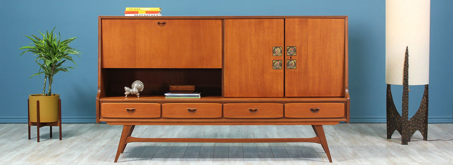 Louis Van Teeffelen Teak Credenza for Wébé