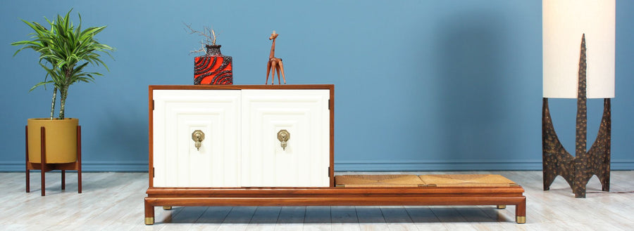 Renzo Rutili Credenza with Seating Bench for Johnson Furniture